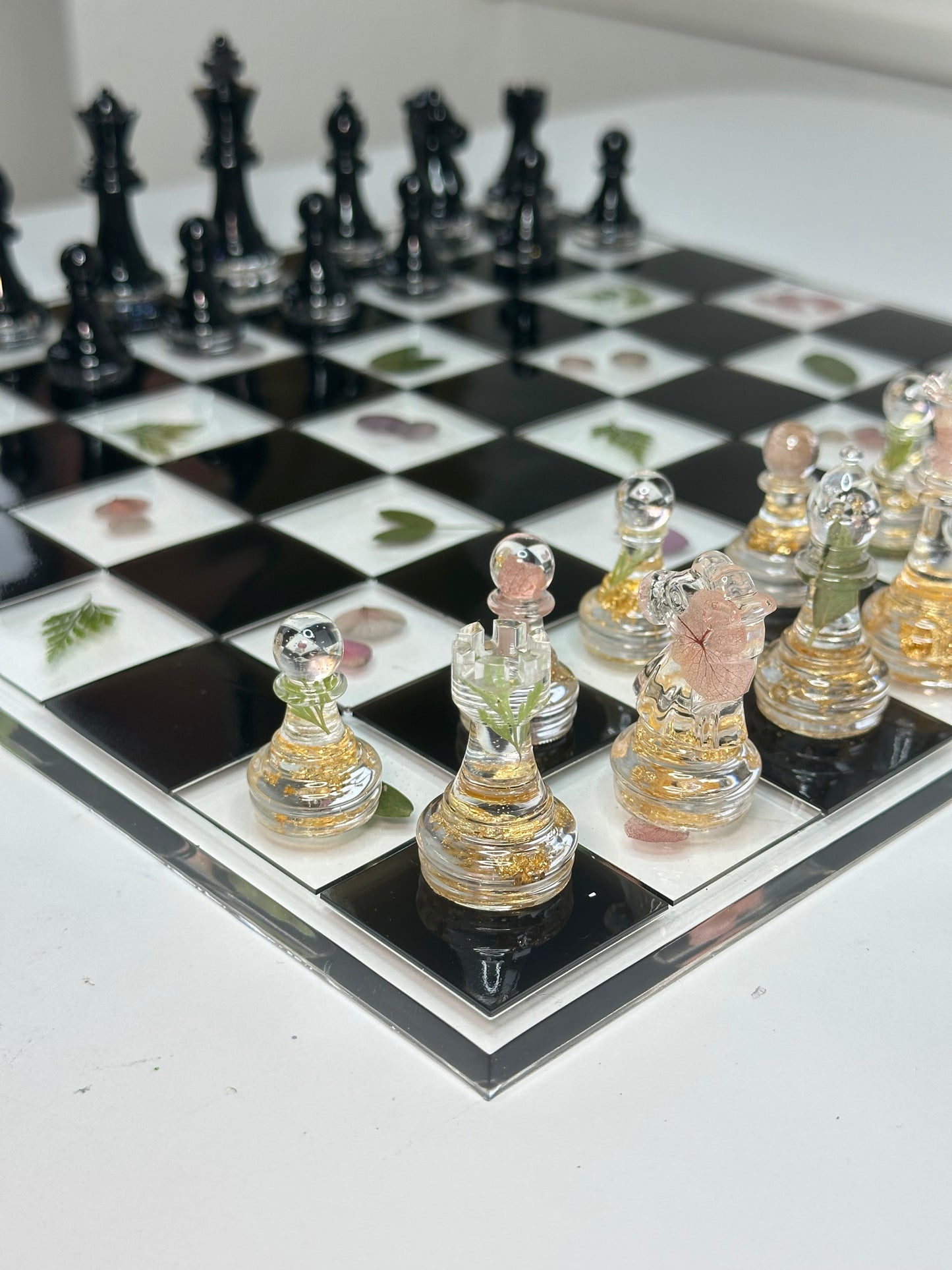 Scacchiera con Fiori veri essiccati