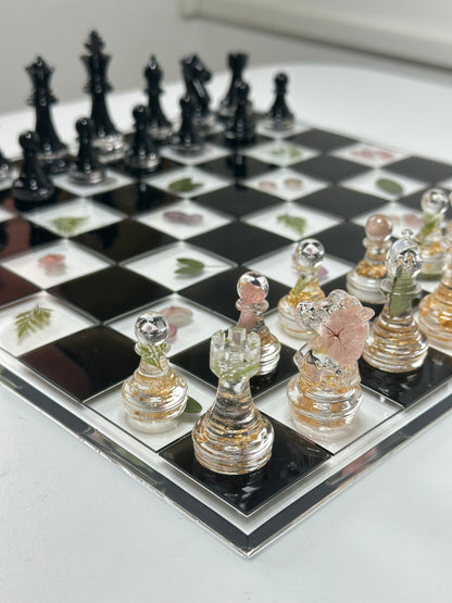 Scacchiera con Fiori veri essiccati