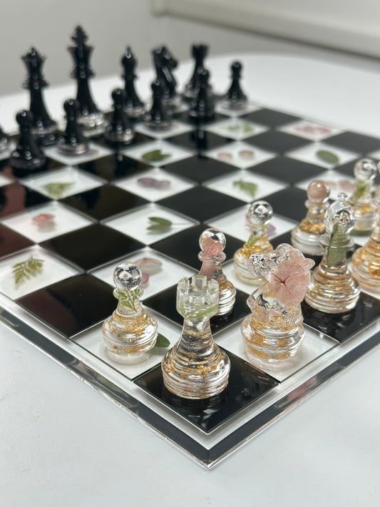 Scacchiera con Fiori veri essiccati