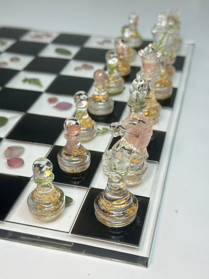 Scacchiera con Fiori veri essiccati